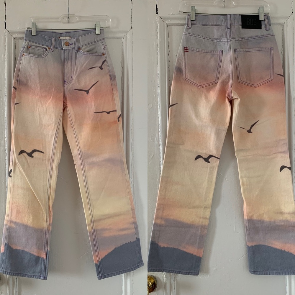 BDG Sunset Print Cowboy Jeans